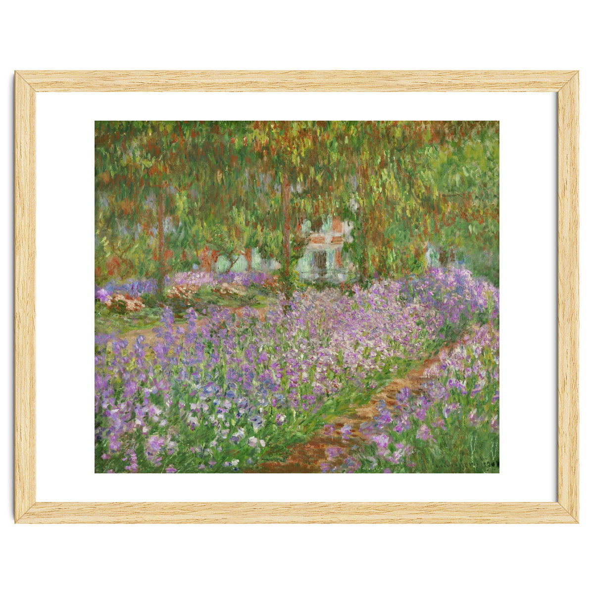 Le jardin a Giverny. Oil on canvas.