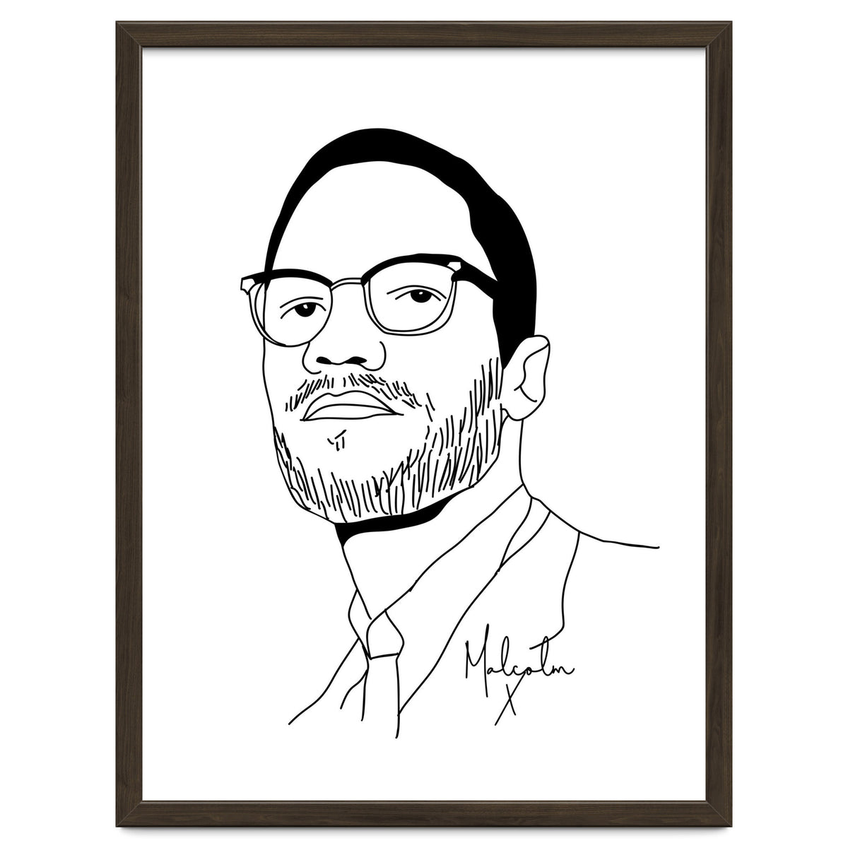 Malcolm X Illustration