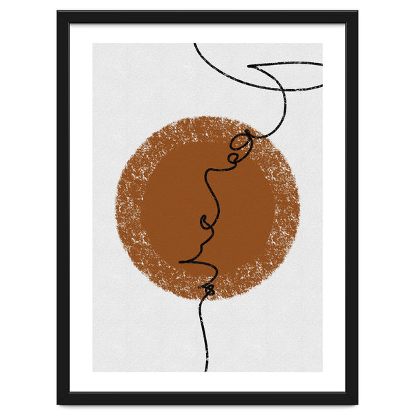 Abstract Brown and Black Lines