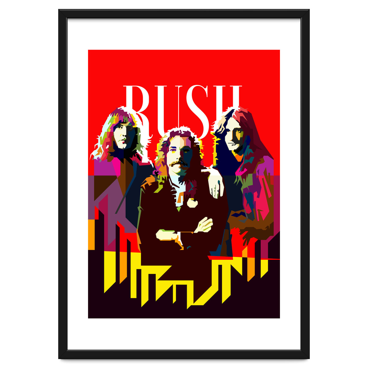 Rush Progressive Rock Pop Art WPAP