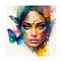 Holi Glow Hindu Portrait (Print Only)