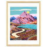 Alice In Wonder Valley, Nature Landscape Floral Positivity Meadow, Mountains Travel Pastel Bohemian Eclectic Spring, River Hope Vintage Good Vibes thumbnail