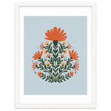 Symmetrical floral bouquet - orange and green thumbnail