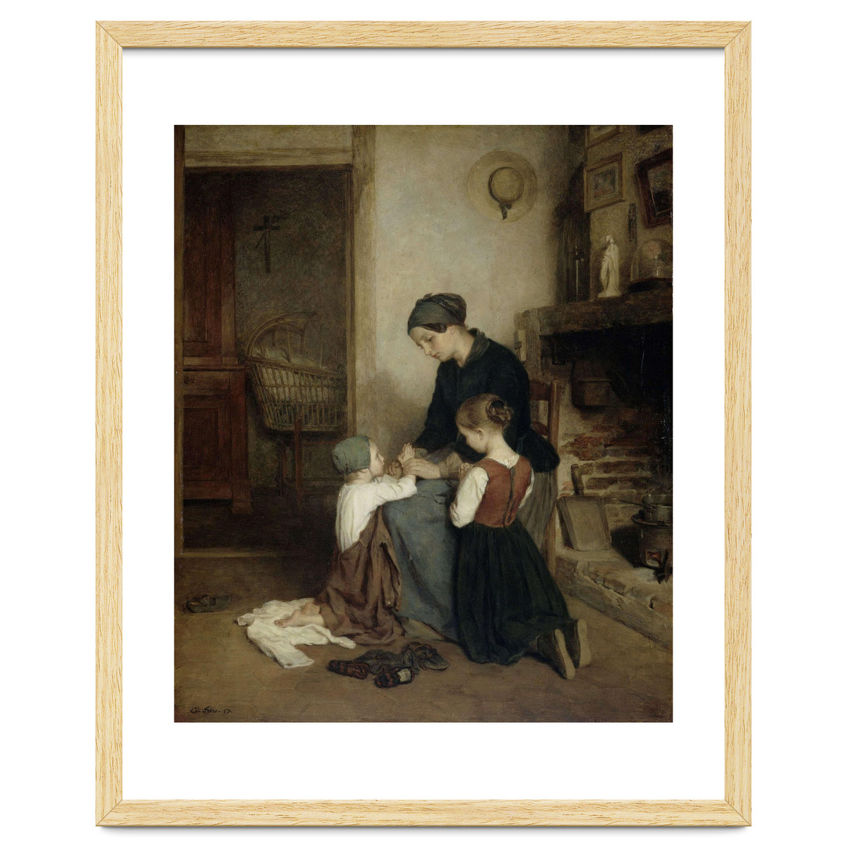 The Evening Prayer. Dating: 1857. Measurements: h 46.5 cm × w 38.5 cm; d 6.4 cm.