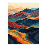 Abstract Mountain Landscape Art with Fluid Textures (Print Only) thumbnail