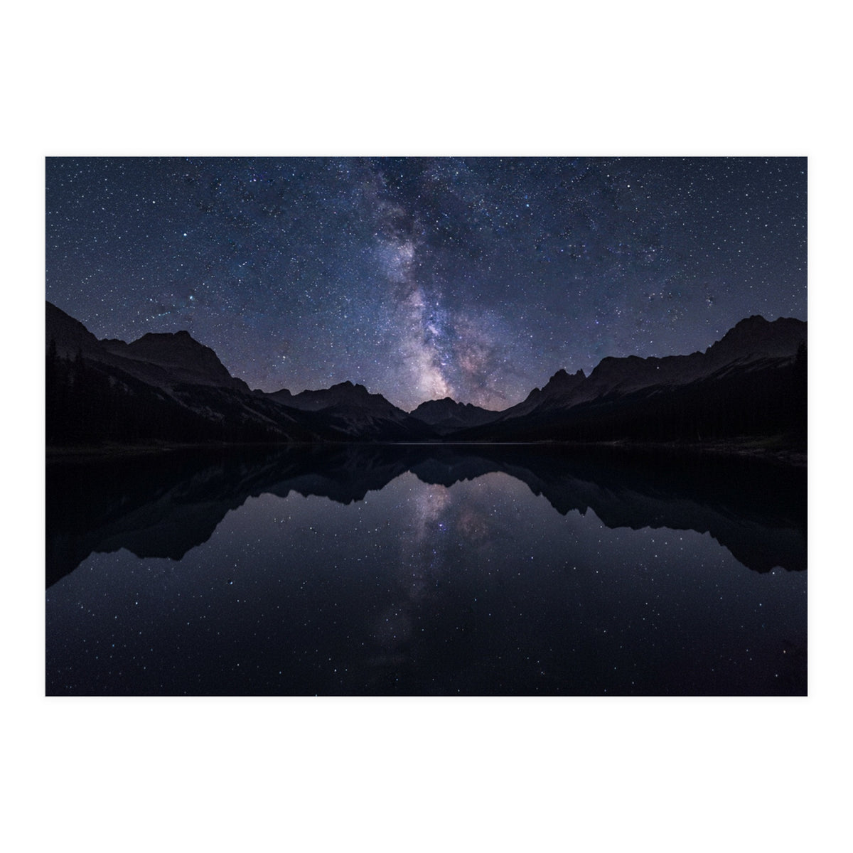 Starlit Reflection: Milky Way Over Mountain Lake (Print Only)