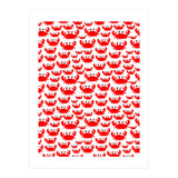 Red Crab Pattern  (Print Only) thumbnail