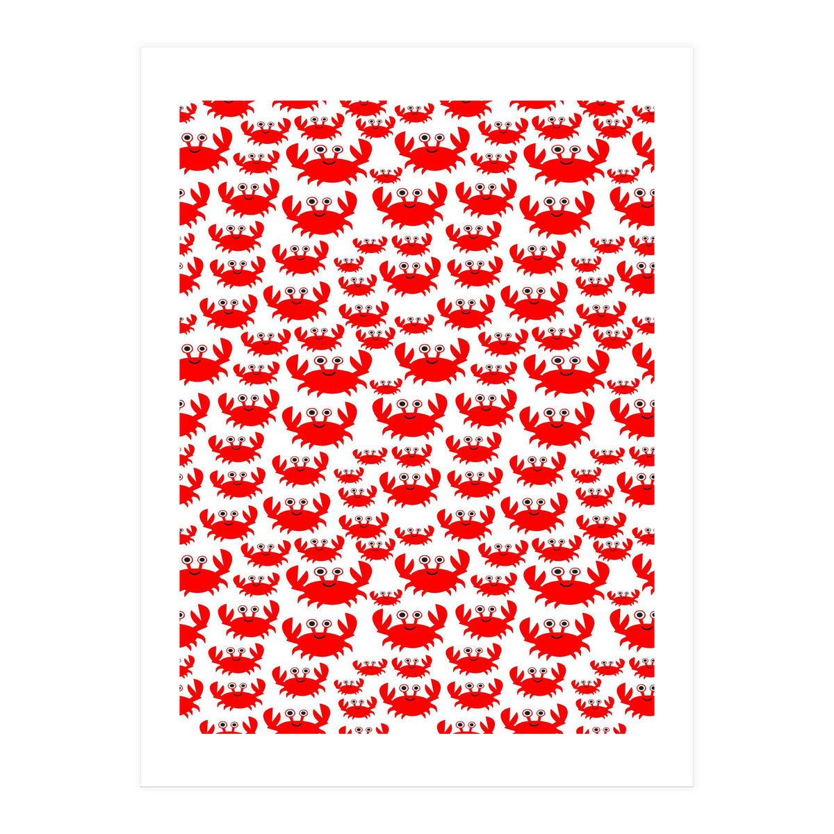 Red Crab Pattern  (Print Only)