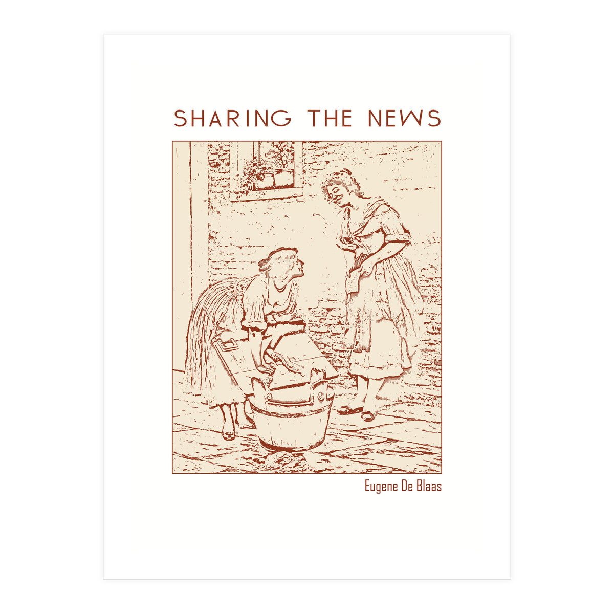 Sharing The News – Eugene De Blaas (Print Only)