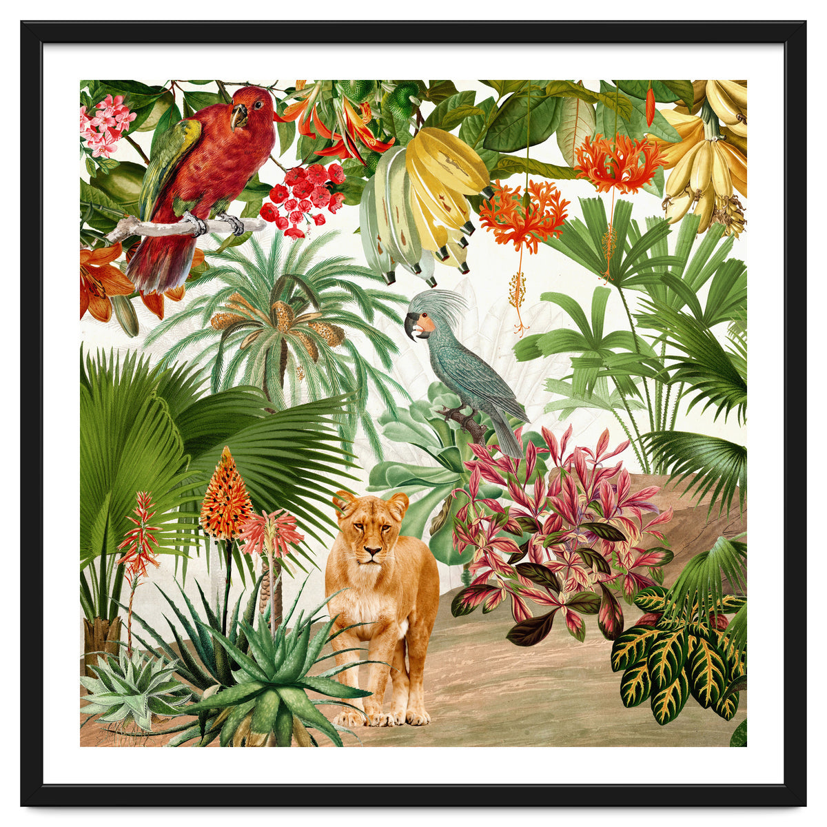 Vintage Tropical Jungle Paradise