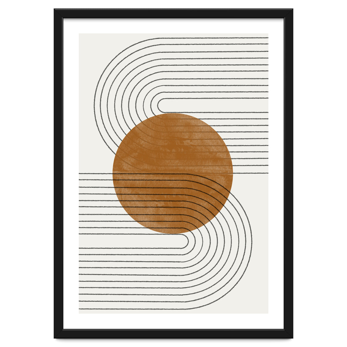 BROWN MINIMALIST MOON