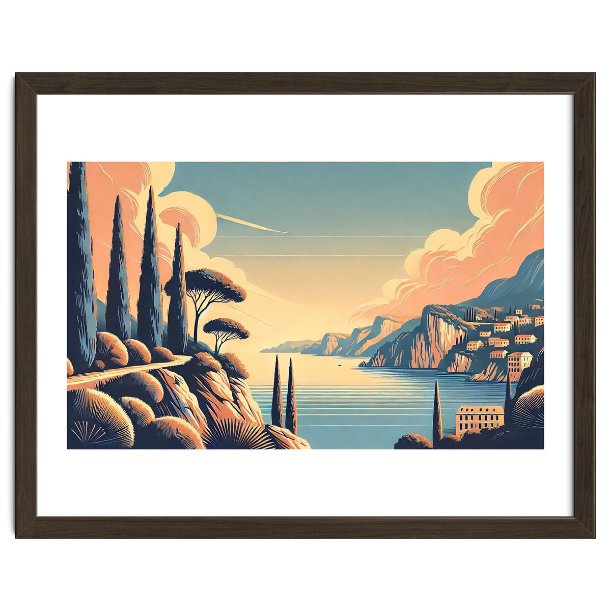 Vintage French Riviera Poster, France