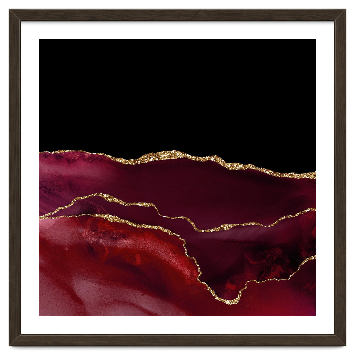 Burgundy & Gold Agate Texture 07