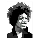 Jimi Hendrix Rock And Blues Music Black White (Print Only) thumbnail