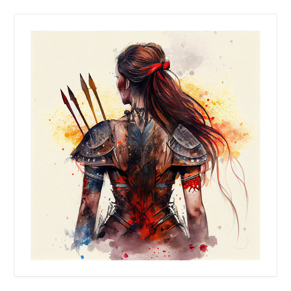 Powerful Warrior Back Woman #3 (Print Only)