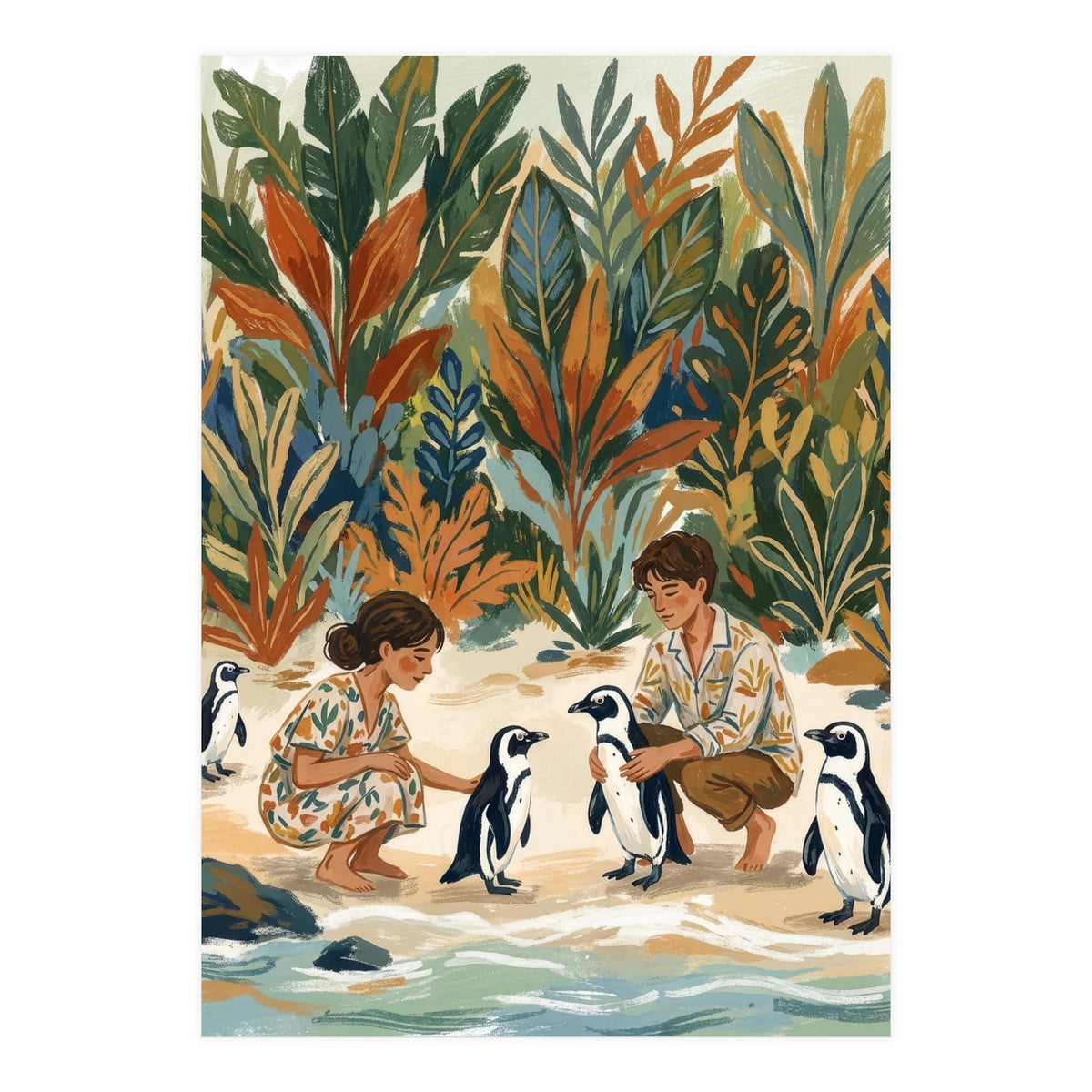 Wildlife Beach Gathering (Print Only)