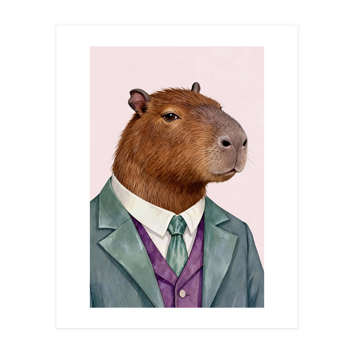 Capybara Fashion Portrait (Print Only)