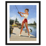 Pinup Fishing Girl With Her Catch thumbnail
