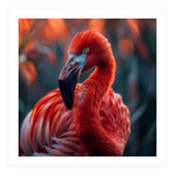 Vibrant Flamingo Close Up Portrait Outdoor Nature (Print Only) thumbnail