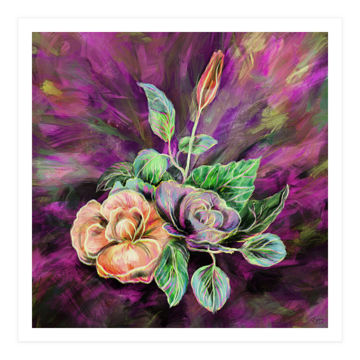 Bloom I (red) (Print Only)