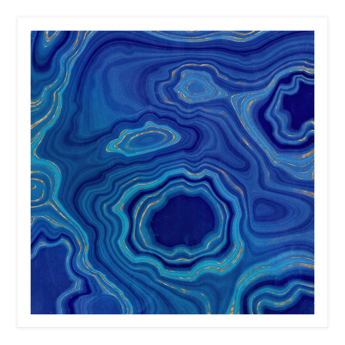 Blue Agate Texture 04 (Print Only)