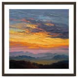 Vibrant Golden Hour Horizon Over Distant Mountain Ridges thumbnail