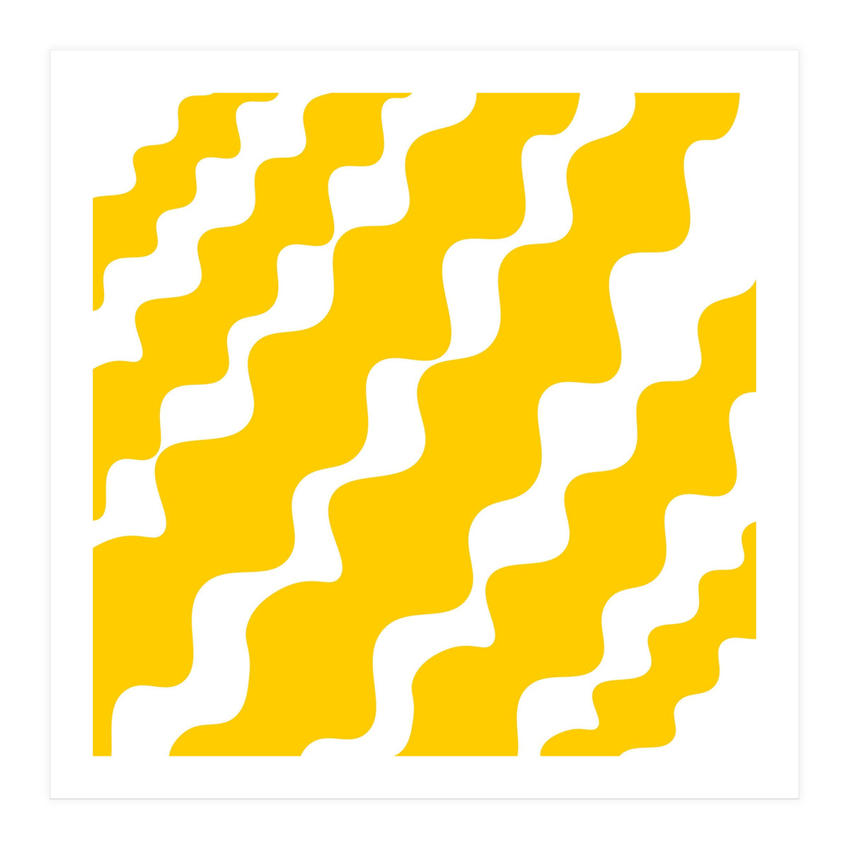 Yellow Wavy Pattern (Print Only)