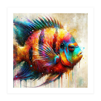 Colorful Tropical Fish Portrait (Print Only)