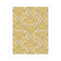 Ochre Retro Marbled Tiles (Print Only)