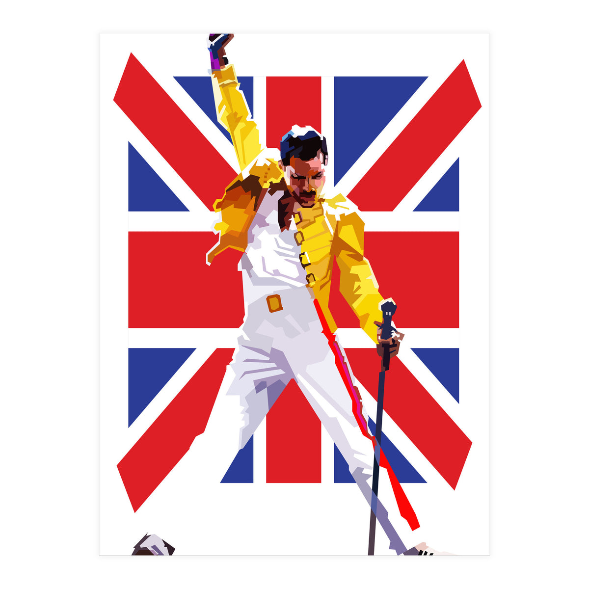 Pop Art Freddie Mercury Icon Rock Music (Print Only)