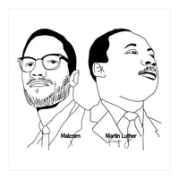 Martin Luther King Jr and Malcolm X (Print Only)