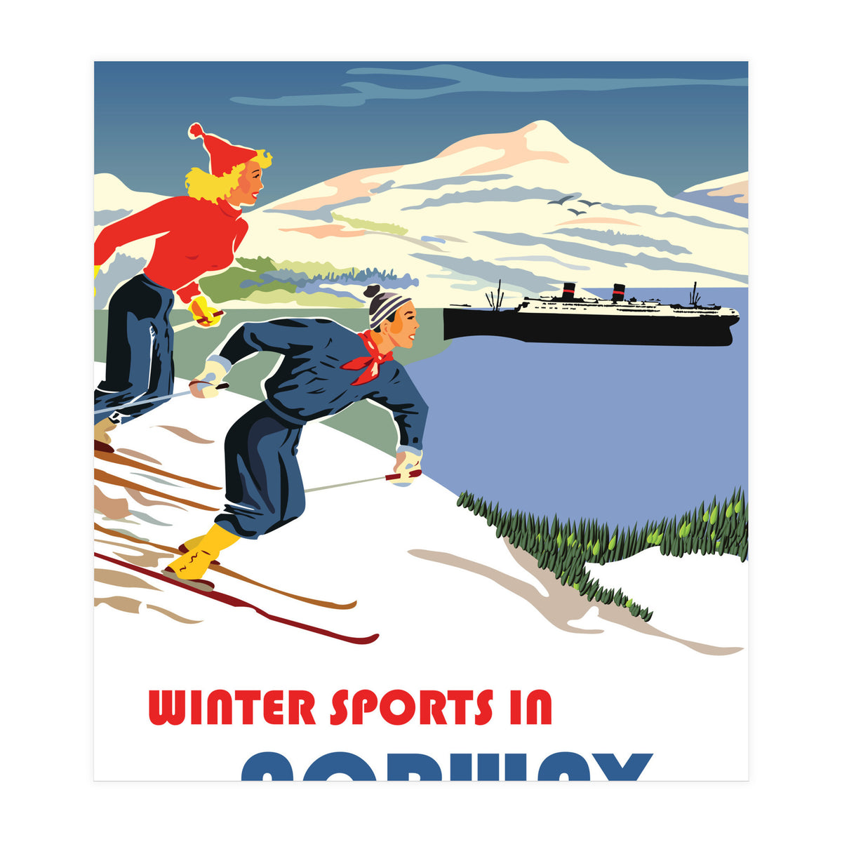 Winter Sports In Norway (Print Only)