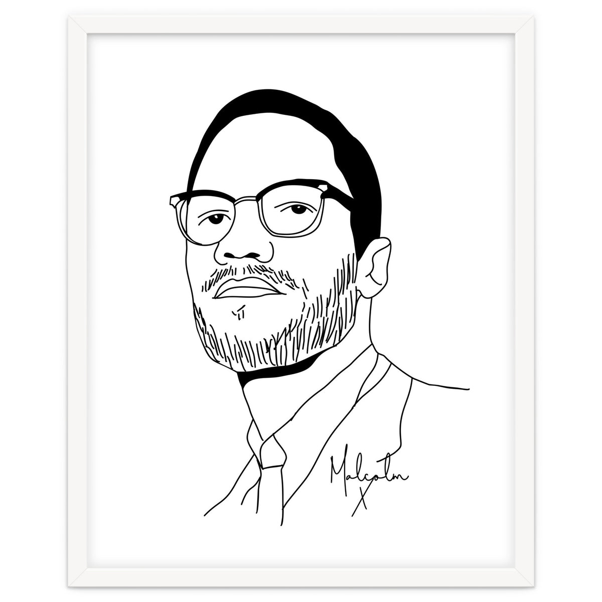 Malcolm X Illustration