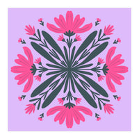 Magenta mandala flowers (Print Only)