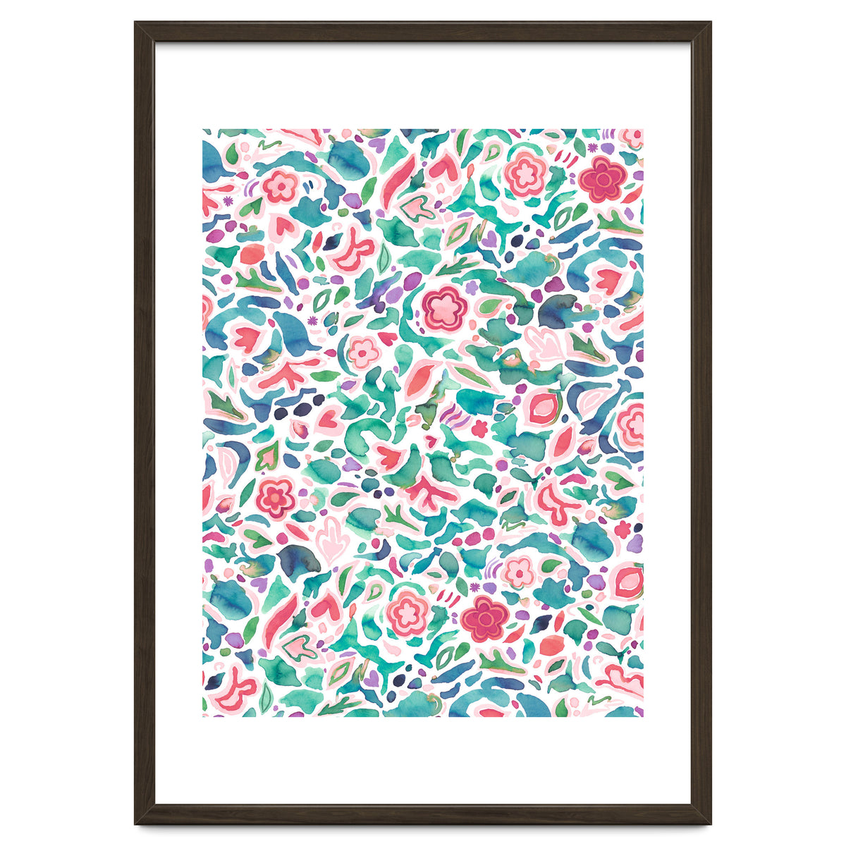 Primitive Flowers Green Coral