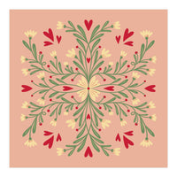 Flowers And Hearts  (Print Only)