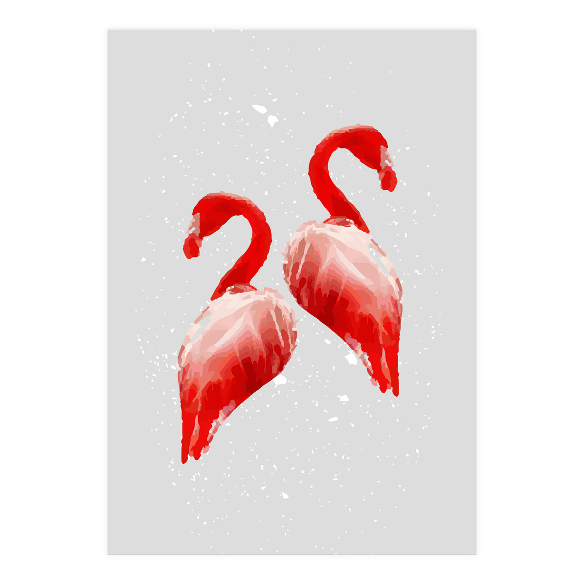 Flamingo Couple V1 (Print Only)