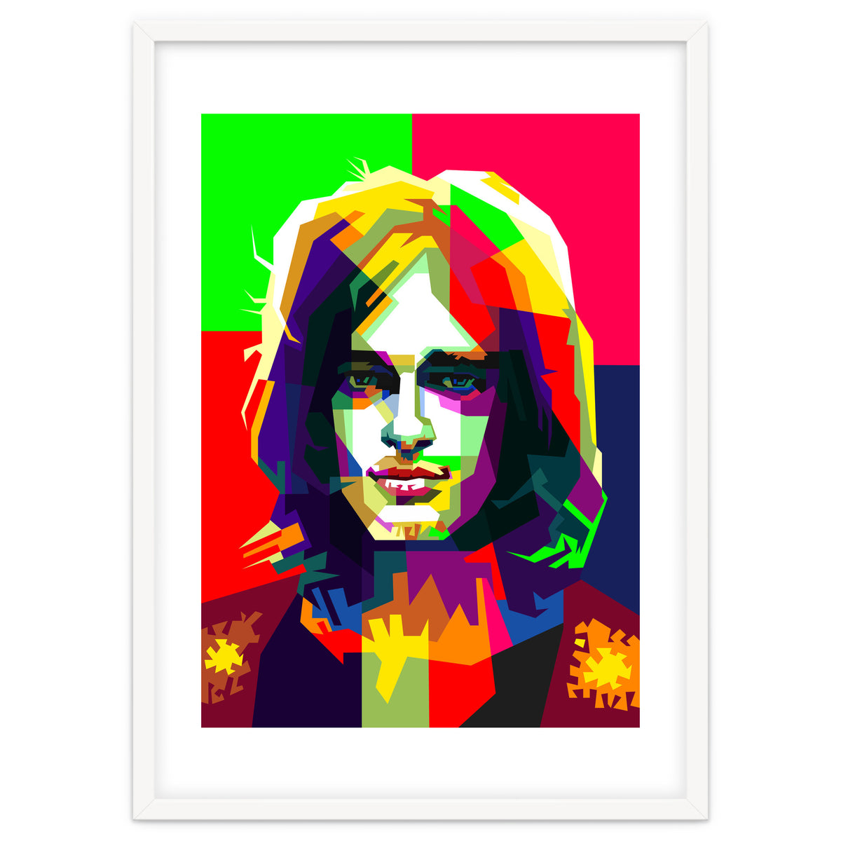 David Gilmour Pink Floyd Classic Rock Art WPAP