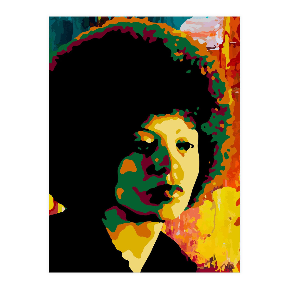 Angela Davis Colorful abstract Art 2 (Print Only)