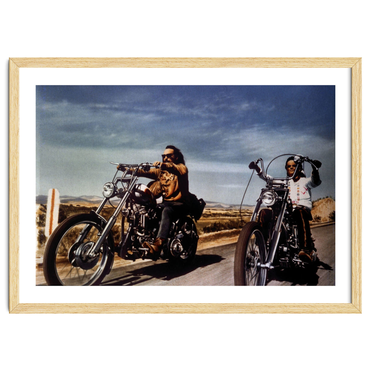 DENNIS HOPPER and PETER FONDA in EASY RIDER (1969), directed by DENNIS HOPPER.
