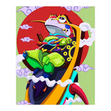 Knight Frog Cartoon Vintage Illustration (Print Only) thumbnail