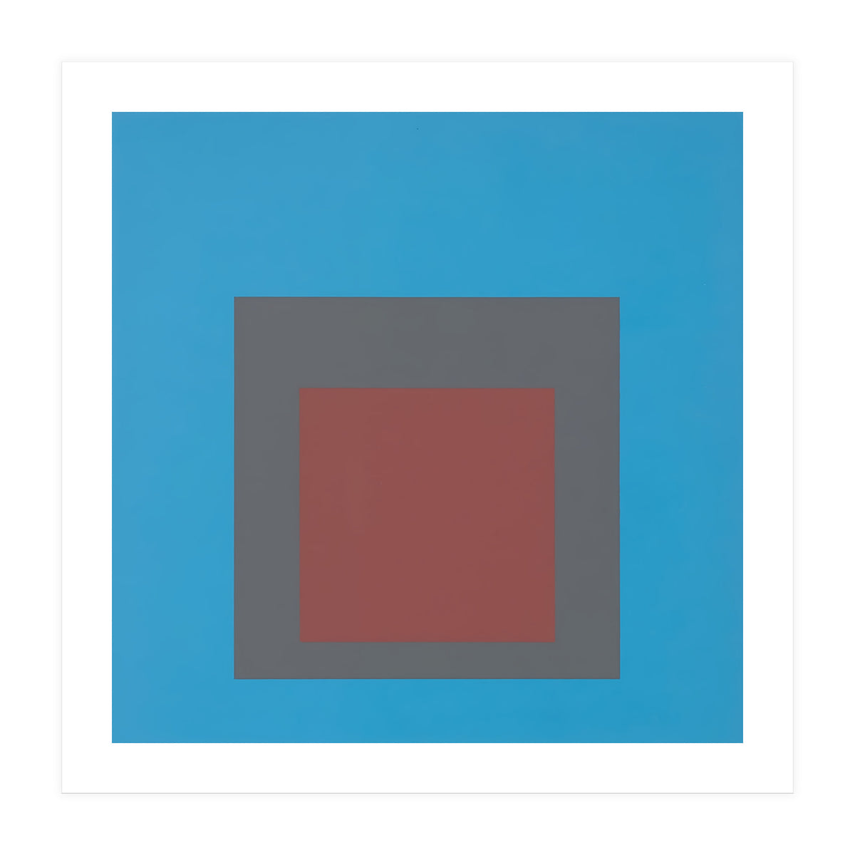 JOSEF ALBERS - HOMAGE TO THE SQUARE, BLUE, DARK RED  (Print Only)