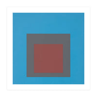 JOSEF ALBERS - HOMAGE TO THE SQUARE, BLUE, DARK RED  (Print Only)