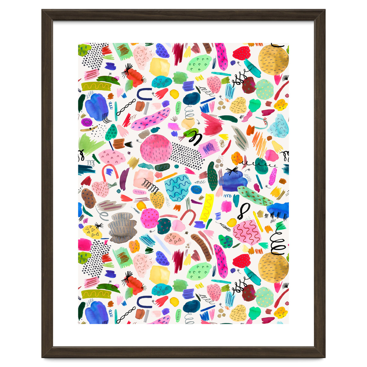 Abstract Colourful Marks Scribbles