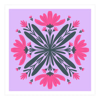 Magenta mandala flowers (Print Only)