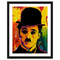 Charlie Chaplin Colorful Abstract Art