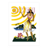 Hawaii, Hula Girl on the Coast (Print Only) thumbnail
