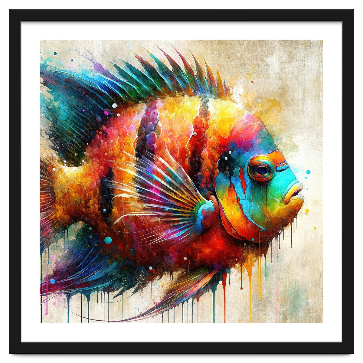 Colorful Tropical Fish Portrait