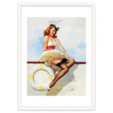 Sailing Pinup Girl With Captain Hat thumbnail