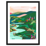 Endless Love, Bohemian Nature Landscape Scenic Meadow, Eclectic Colorful Travel Forest Mountains Sunset thumbnail